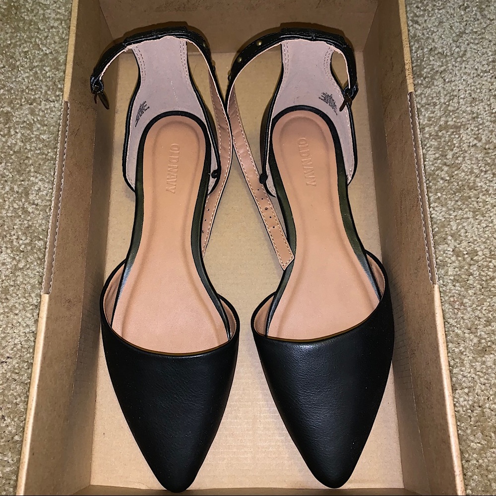 Old Navy ankle strap Black Flats Size 7